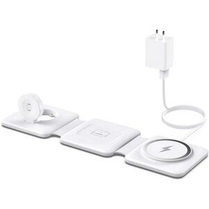 3 in 1 Foldable Wireless Charging Station for iPhone Watch AirPods Travel